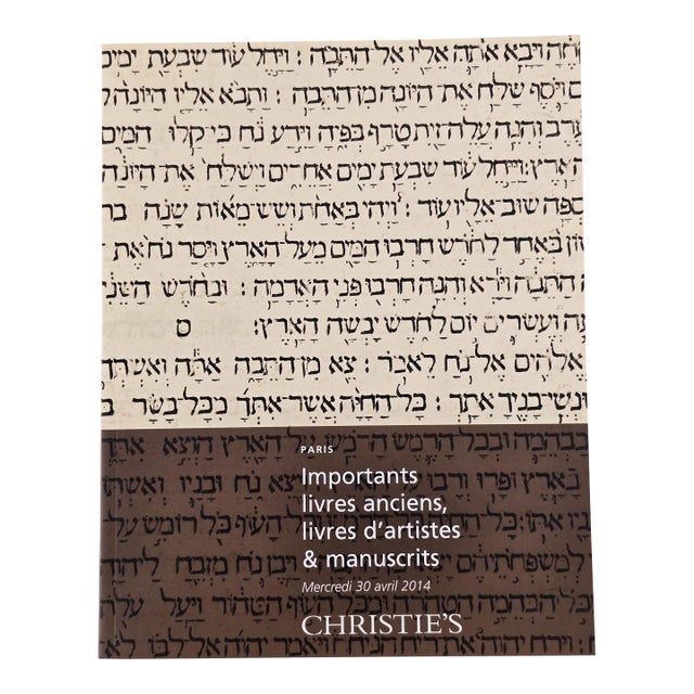 Important Livres Anciens, Livres d'Artistes & Manuscrits Christie's Auction Catalogue. Paris, April 2014 For Sale