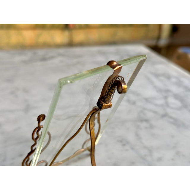 Gold Art Nouveau Brass Picture Frame, Vienna, 1900s For Sale - Image 8 of 13