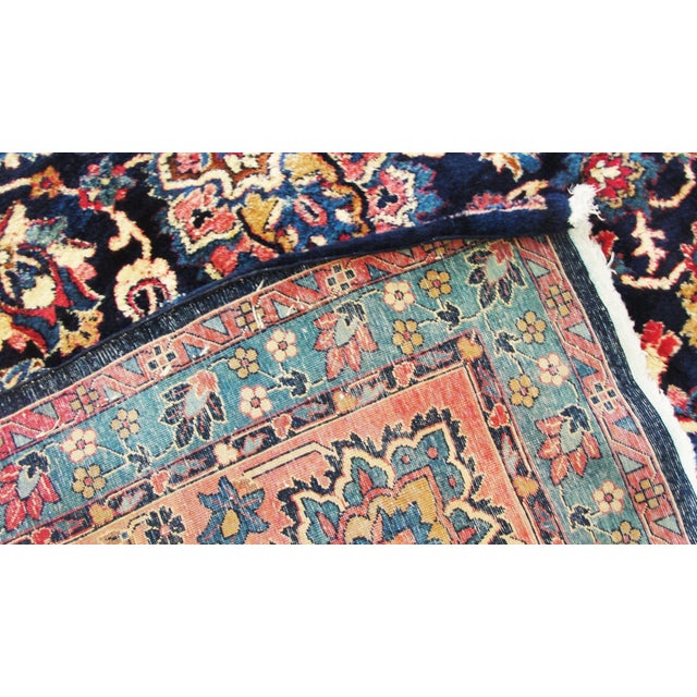 Antique Persian Laver Kerman Carpet, 9'8" × 20'6" For Sale In Chicago - Image 6 of 13
