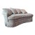 Sherrill Amoeba Shaped One Arm Sofa With Accent Pillows For Sale