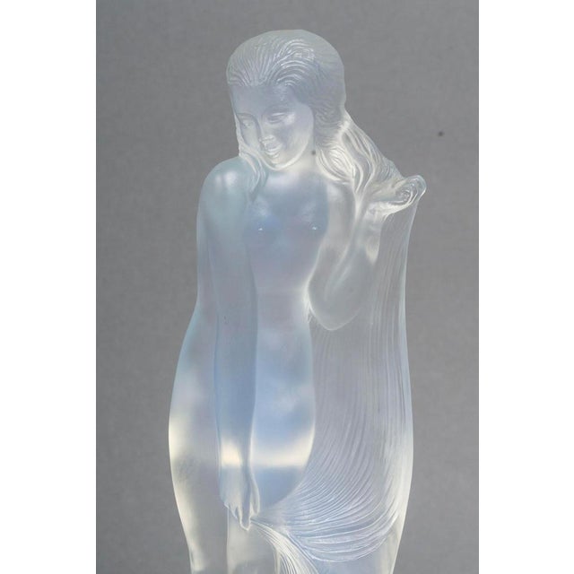 Sculpture, statuette, glass work by Edmond Etling, circa 1930, Art Deco. Statuette, sculpture by Edmond Etling, opalescent...
