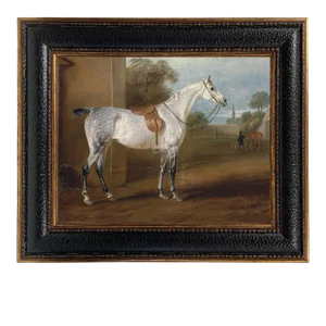 "Leed's Grey Hunter" Contemporary Reproduction Print on Canvas, Framed