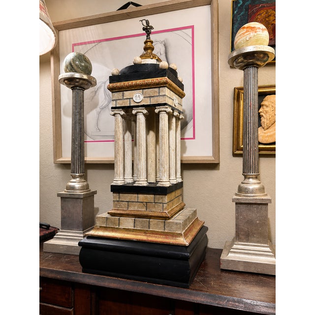 Large Neoclassical Italian Grand Tour Architectural Model of a Temple Dedicated to Cupid (Eros) For Sale In Palm Springs - Image 6 of 15