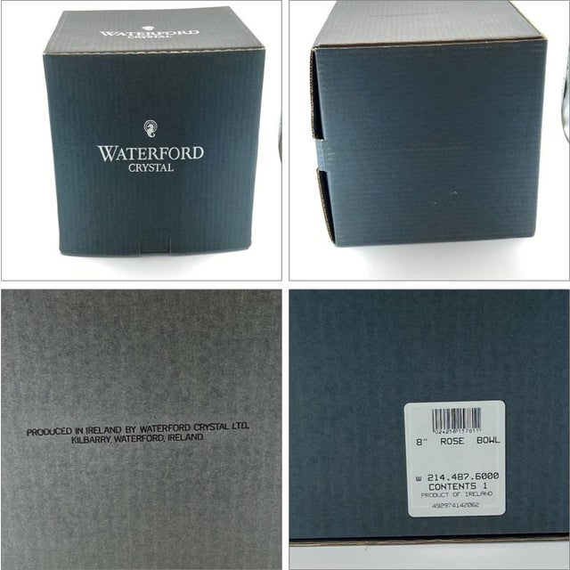 Waterford Crystal “Rossan” 8-Inch Rose Bowl (With Original Box and Packing Tissue) Vintage For Sale - Image 15 of 18