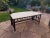 1920s Antique Cast Iron and Vincenza Shell Limestone Top Desk For Sale - Image 5 of 13