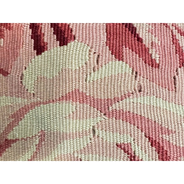 Textile Vintage French Aubusson Tapestry Pillows - Set of 3 For Sale - Image 7 of 16