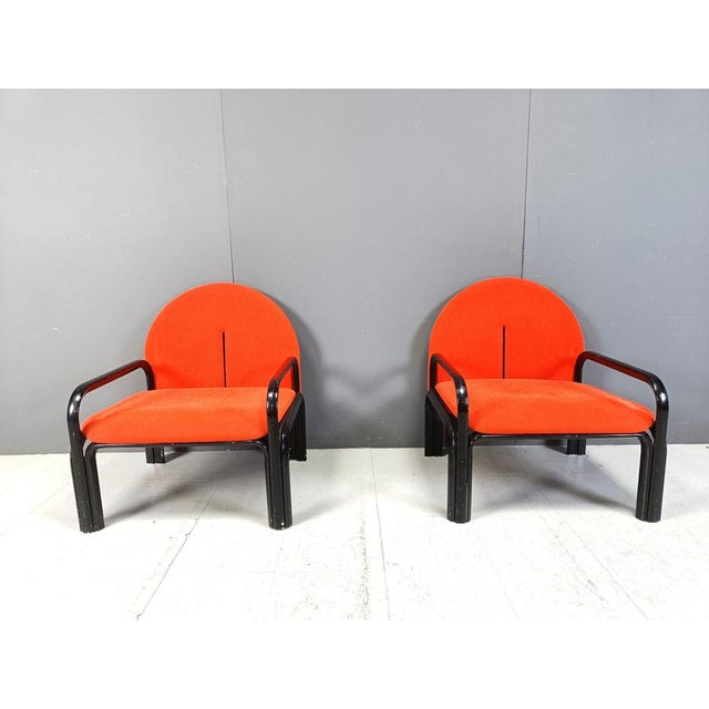 Gae Aulenti L54 Armchairs attributed to Gae Aulenti for Knoll, 1970s, Set of 2 For Sale - Image 4 of 11