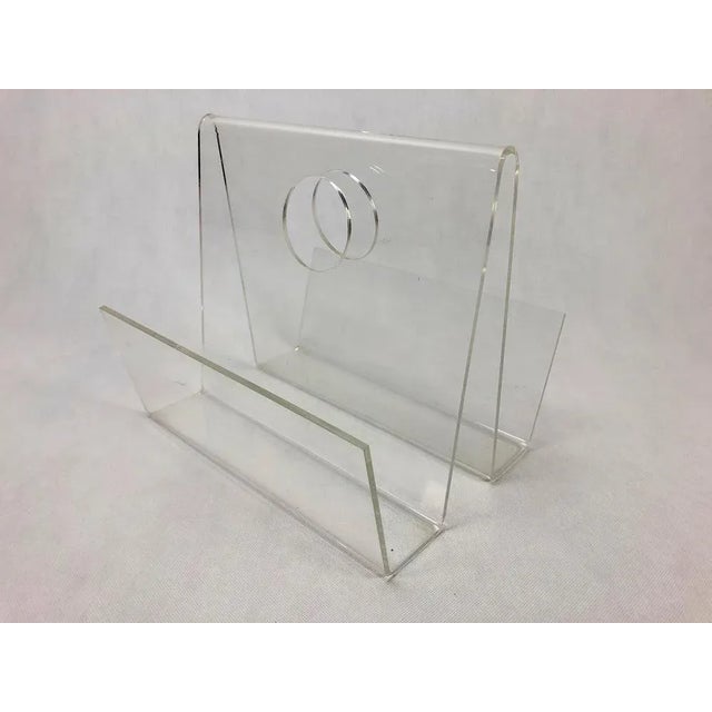 1970s Acrylic Glass Magazine Rack, 1970s For Sale - Image 5 of 7
