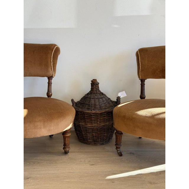 Rustic European Pair of Victorian English Walnut Chairs For Sale - Image 3 of 10