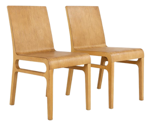 Vintage Bentwood Plywood Dining Chairs, Set of 2