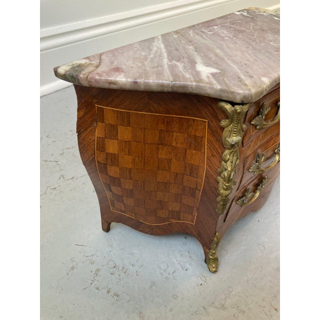 French 19th Century French Louis XV Miniature Commode or Salesman’s Sample With Marble For Sale - Image 3 of 6