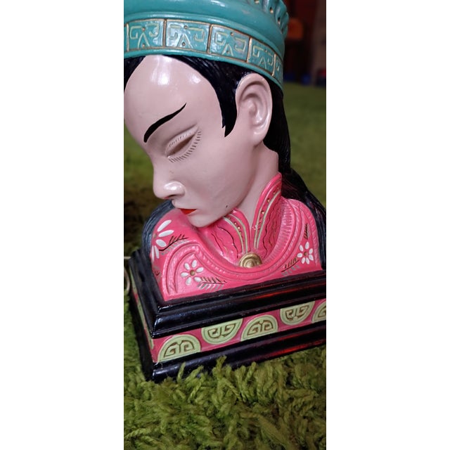 Ceramic 1950s Mid Century Modern Chalkware Lamps For Sale - Image 7 of 11