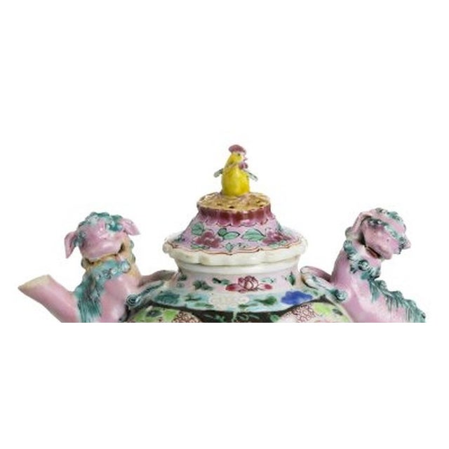 East Indian Porcelain Teapot For Sale - Image 5 of 8