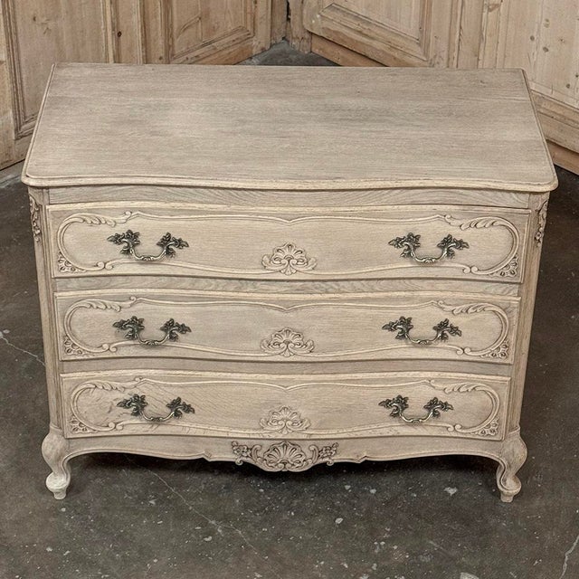 Liëgeoise Louis XV Style Stripped Oak Commode For Sale - Image 13 of 16