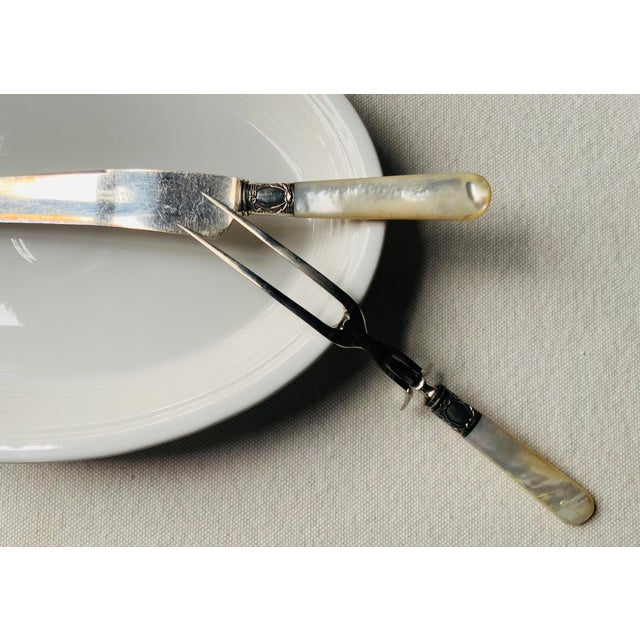 1900s Spaulding & Co. Sterling Silver & Mother-of-Pearl Carving Set | Gilded Age | Nantucket Estate For Sale - Image 4 of 18