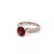 Diamond Platinum Tourmaline Rubellite Ring 5.75 2.43 TCW Certified For Sale - Image 4 of 11