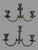 Metal Antique Silverplate Candelabra Pair 3 Light Corinthian Column 22” Tall Ornate For Sale - Image 7 of 10