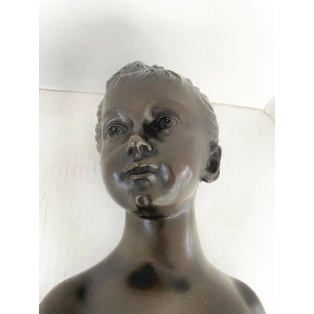 French Antique French Bust of Marie Louise Brongniart After Jean Antoine Houdin For Sale - Image 3 of 12