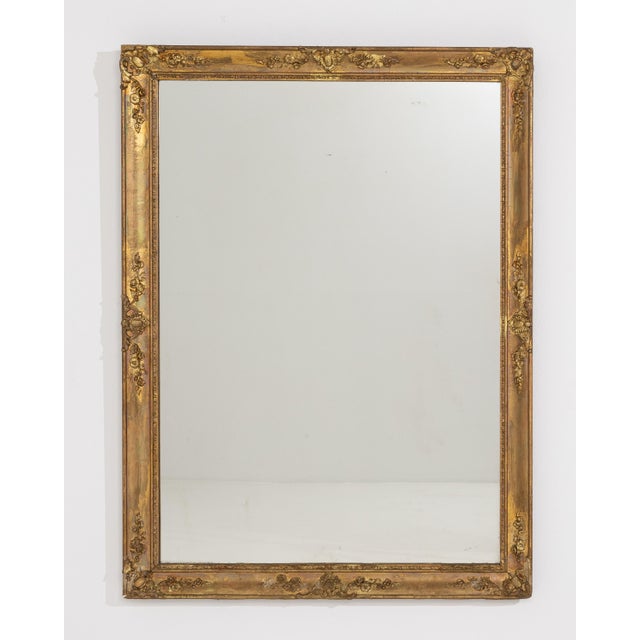 19th Century French Empire Giltwood Wall Mirror France Late 19th Century For Sale - Image 4 of 8