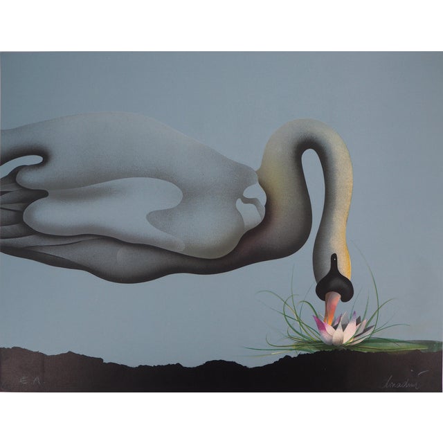 Jean-Paul Donadini, Le cygne et le nénuphar, Lithograph For Sale