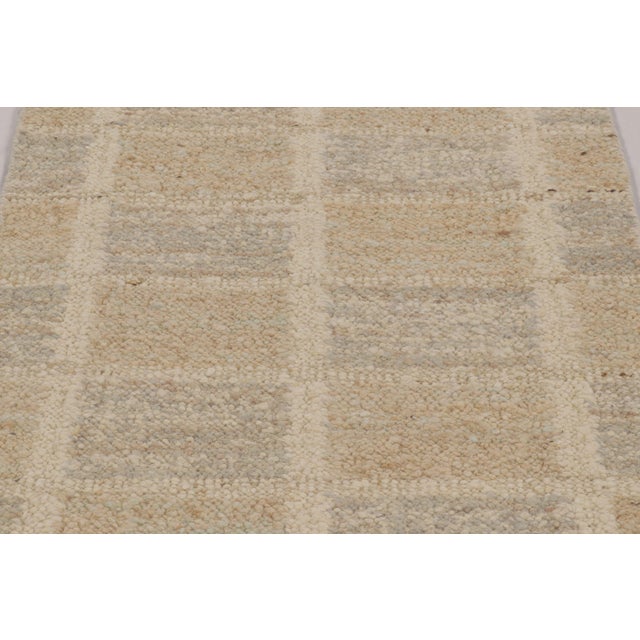 Rug & Kilim Rug & Kilim’s Custom Scandinavian Kilim in Brown and Gray Geometric Patterns For Sale - Image 4 of 10