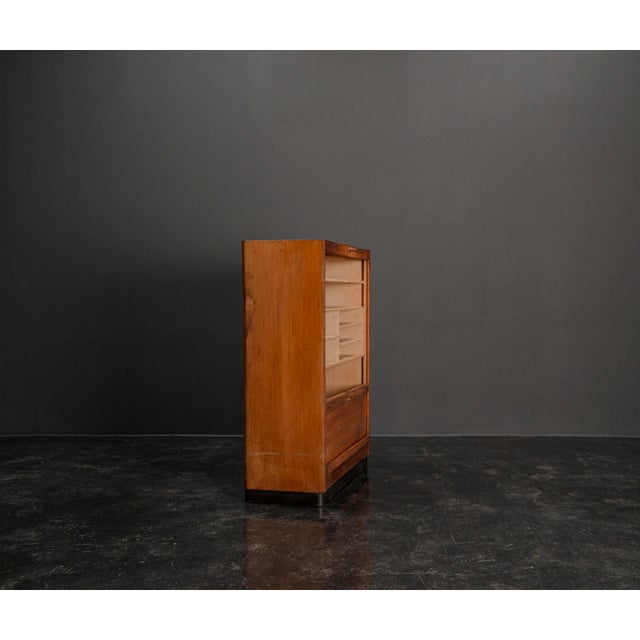 Art Deco Filing Cabinet with Rolling Door, 1930s For Sale - Image 6 of 18