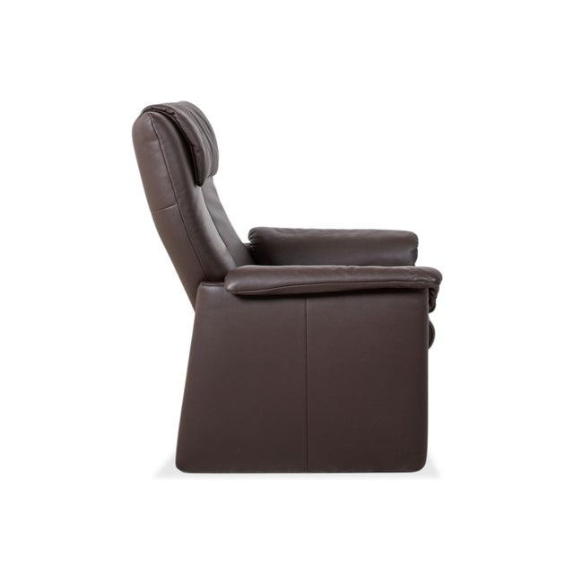 Brown Leather Armchair from Erpo Milano For Sale - Image 8 of 12