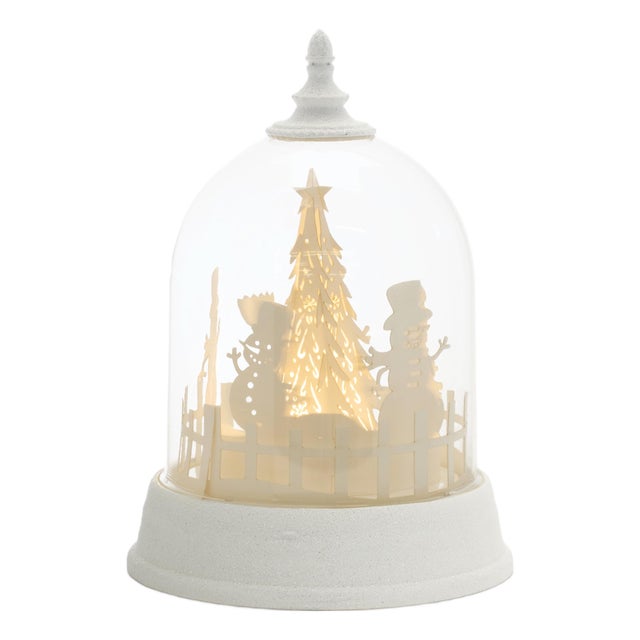 LED Rotating Snowman Globe 8.5"H For Sale