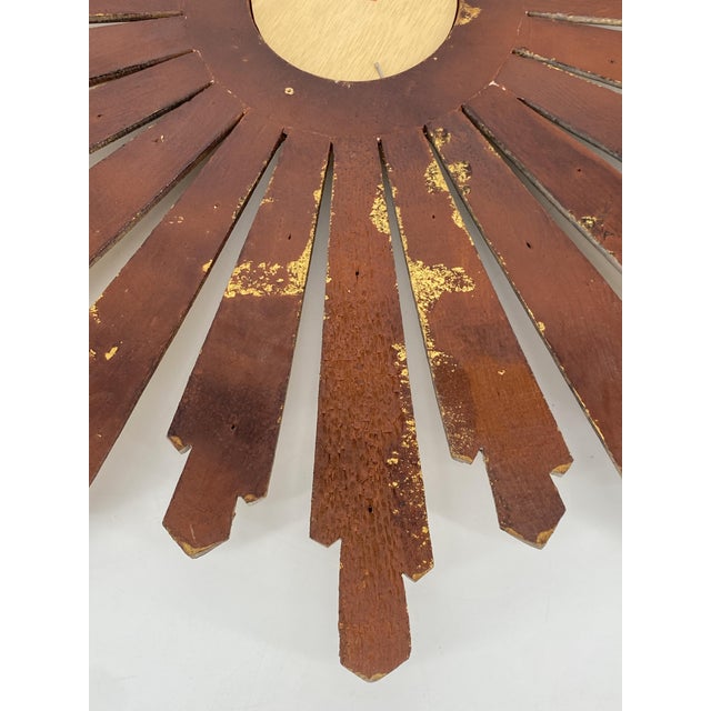 Gilded Wood Sun Mirror For Sale - Image 15 of 17