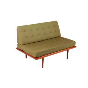 Danish Moss Green Fabric and Teak Minerva Daybed by Peter Hvidt & Orla Mølgaard-Nielsen for France & Daverkosen, 1960s
