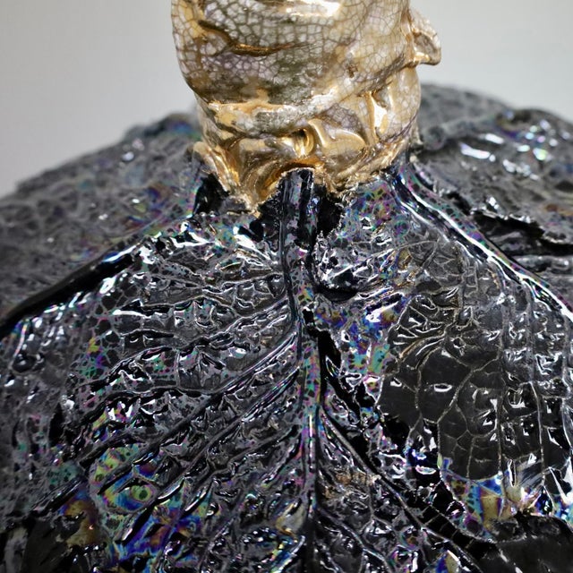 Black Henk van Rooij, Figurative Composition, 1990s, Ceramic For Sale - Image 8 of 11