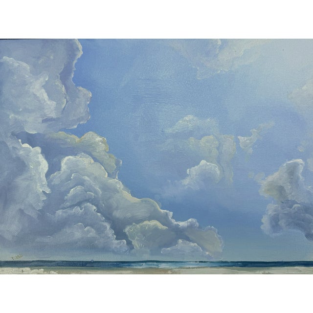 Oil Panting "Clouds and Horizon" by Danka Krol For Sale - Image 4 of 8