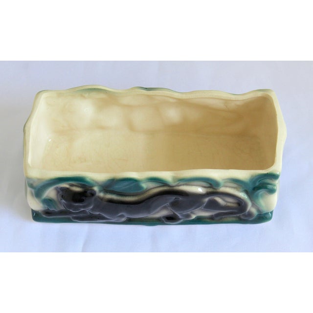 1950s Mid-Century Modern Black Panther Jungle Ceramic Planter For Sale In Naples, FL - Image 6 of 9