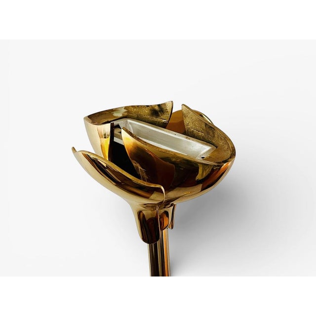 Gianfranco Frattini Italian Floor Lamp in Brass by Gianfranco Frattini, 1980s For Sale - Image 4 of 8