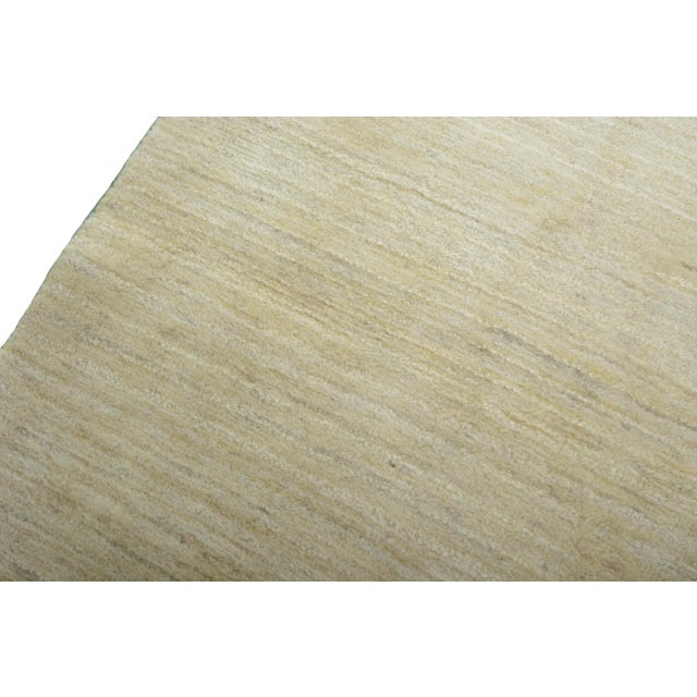 Modern Hand-Knotted Gabbeh Rug in Beige For Sale - Image 5 of 10