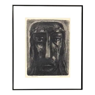 Mid 20th Century New York School Abstractionist Original Lithograph Signed Albert Kotin For Sale