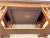 Antique Mission Arts and Crafts Desk, Drawer, Tiger Oak Bottom and Side Shelves For Sale - Image 13 of 13
