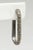 An unusual pair of hoops in a rectangular shape set in an oxidized sterling silver with round, brilliant cut diamonds in a...