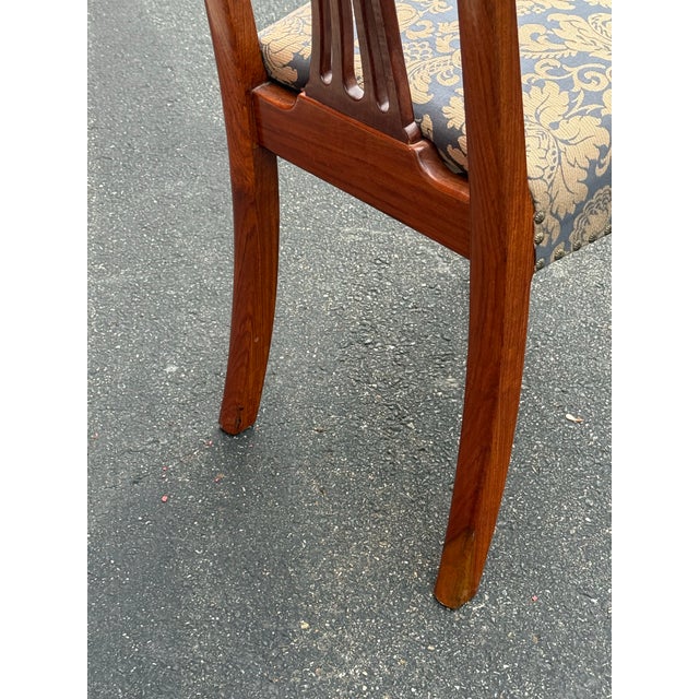Late 20th Century Solid Rosewood Hepplewhite Dining Chairs - Set of 6 For Sale - Image 10 of 12