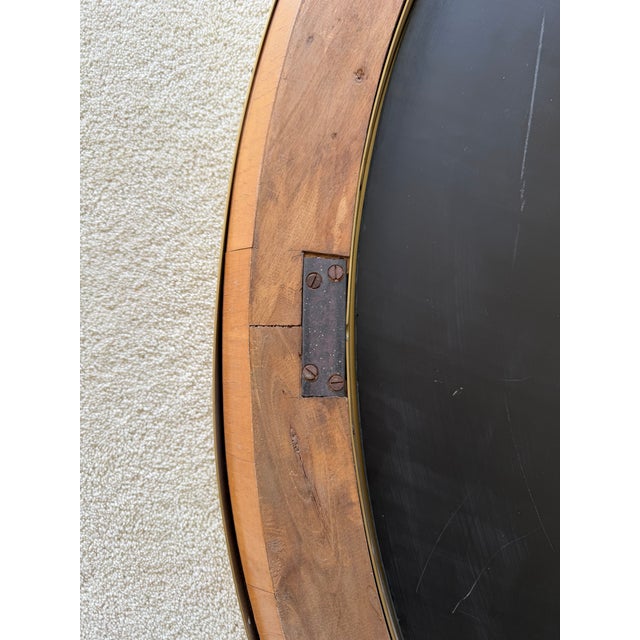 Mid 20th Century Oval Gold Hand-Cut Beveled Glass Mirror Model 2727 by Cristal Art For Sale - Image 15 of 17
