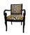 Vintage French Style Lacquer Wood Chair W/ Animal Print Fabric For Sale - Image 9 of 10