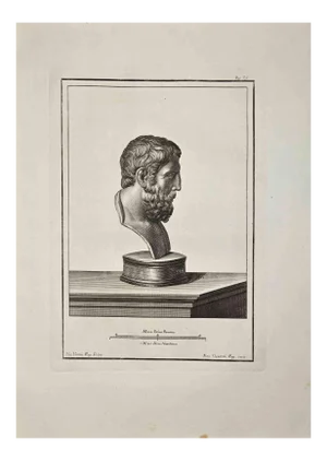 Francesco Cepparoli, Profile of Ancient Roman Bust, Etching, Late 18th-Century