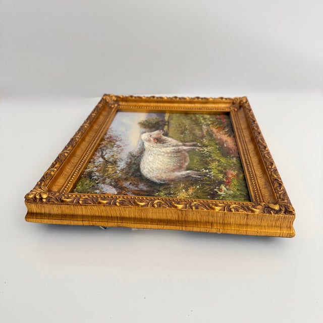 Figurative 21st Century Pastoral Landscape With Sheep For Sale - Image 3 of 9