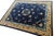 1920s Blue Navy Floral Medallion Deco Oriental Antique Peking Chinese Rug For Sale - Image 10 of 10