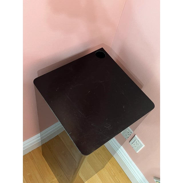1970s 1970 Acrylic Black Pedestal For Sale - Image 5 of 7
