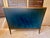 Antique Louis XVI Teal Velvet Settee For Sale - Image 4 of 7