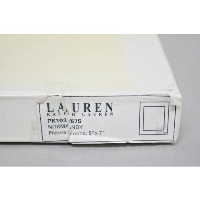 Late 20th Century Lauren Ralph Lauren Silver Plated Normandy Modern 5x7 Photo Picture Frame For Sale - Image 12 of 15