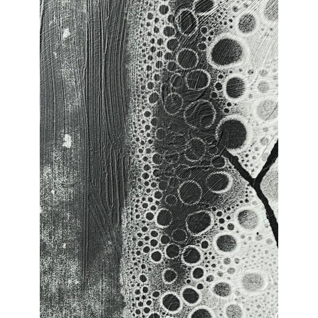 2010s "Banded Gray" by Michael DesRosiers Abstract Mixed-Media on Canvas - Set of 3 For Sale - Image 5 of 10