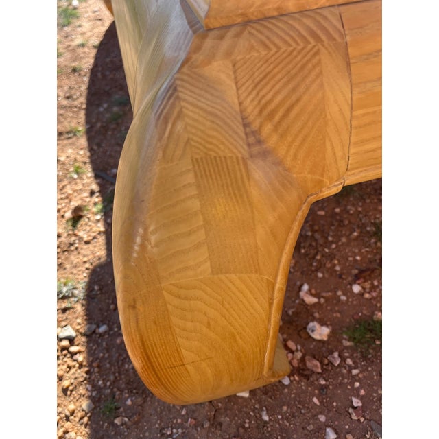 1970s Henreden Burl Wood Ming Style Coffee Table For Sale In Phoenix - Image 6 of 6
