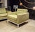 Pair of armchairs with wooden frame and fabric designed by Eszter Haraszty. Original fabric. Model Florence Knoll Lounge...